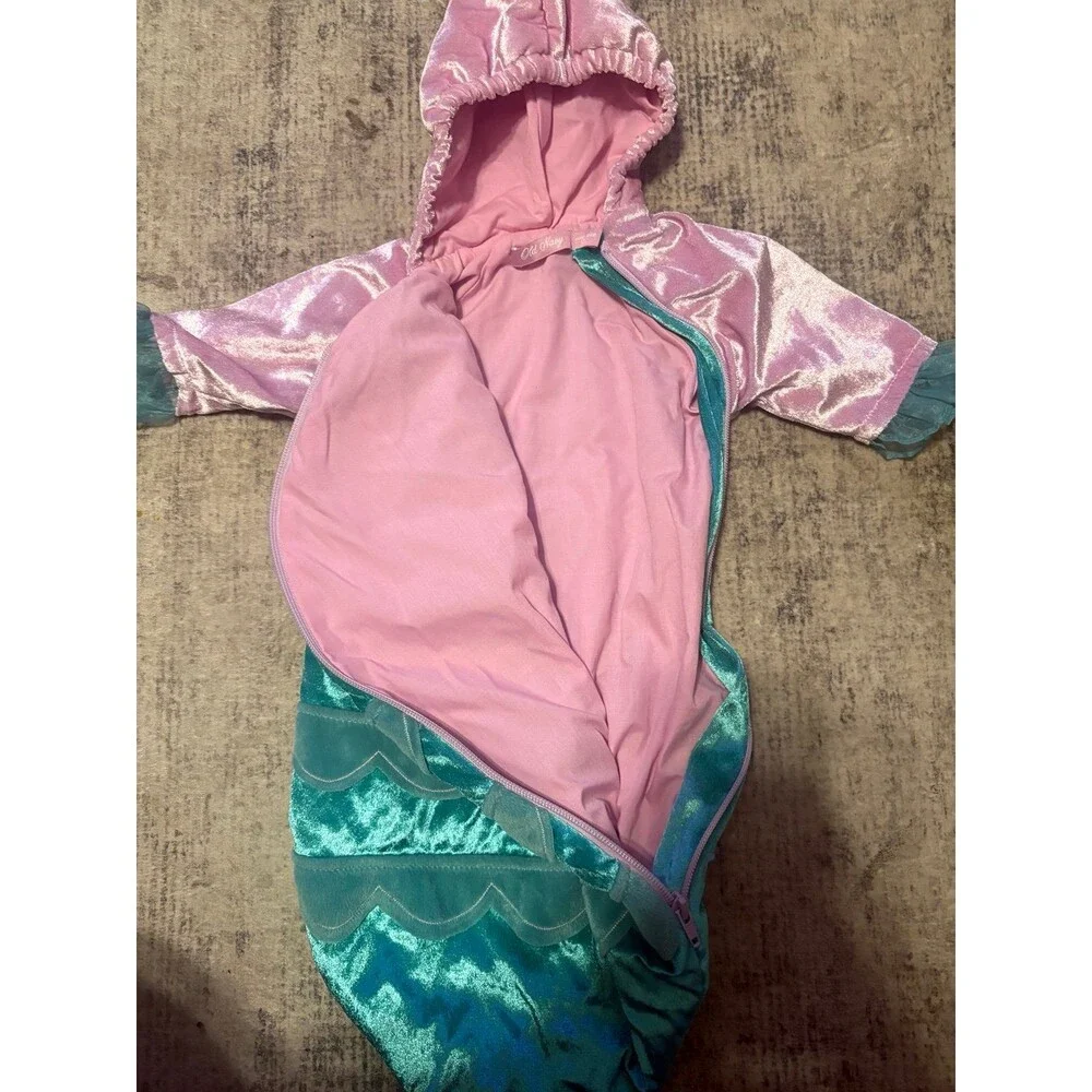 Old Navy vintage Soft Mermaid Costume One Piece Sack Infant One Size